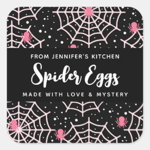 Sticker Carré Cuisine Motif Halloween Cobwebs & Araignées