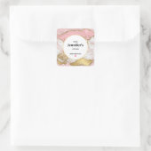 Sticker Carré Cuisine Rose de luxe en marbre rose or (Sac)