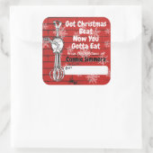 Sticker Carré cuisson beater oeuf Noël de la cuisine de (Sac)