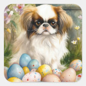 Sticker Carré Cuisson japonaise aux oeufs de Pâques (Devant)