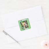 Sticker Carré Cunning Fennec Fox, (Enveloppe)