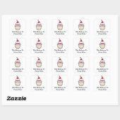 Sticker Carré Cupcake (Feuille)