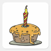 Sticker Carré Cupcake (Devant)