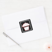 Sticker Carré cupcake (Enveloppe)