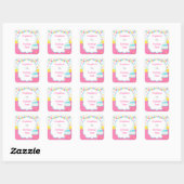 Sticker Carré Cupcake and Sprinkles Birthday Party (Feuille)