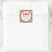 Sticker Carré Cupcake Cake Pop Raspberry Bakery Box Seaux (Sac)