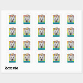 Sticker Carré Cupcake d'anniversaire - Westie - Tank (Feuille)