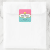 Sticker Carré Cupcake Whimsical Boulangerie Cachets (Sac)
