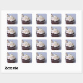 Sticker Carré Cupcakes au chocolat moderne Sprinter Frosting (Feuille)