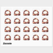 Sticker Carré Cupcakes Donuts Brownies Candy (Feuille)