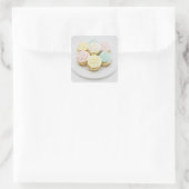 Sticker Carré Cupcakes sur plaque blanche (Sac)