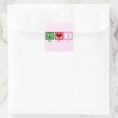 Sticker Carré Cure rose (Sac)