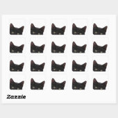 Sticker Carré Curious Kitty peinture numérique (Feuille)