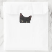 Sticker Carré Curious Kitty peinture numérique (Sac)