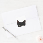 Sticker Carré Curious Kitty peinture numérique (Enveloppe)
