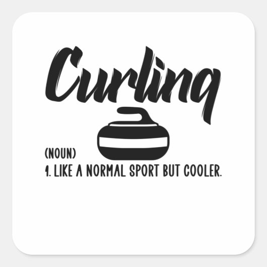 Sticker Carré curling Sport (Devant)