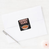 Sticker Carré Curry Club (Enveloppe)