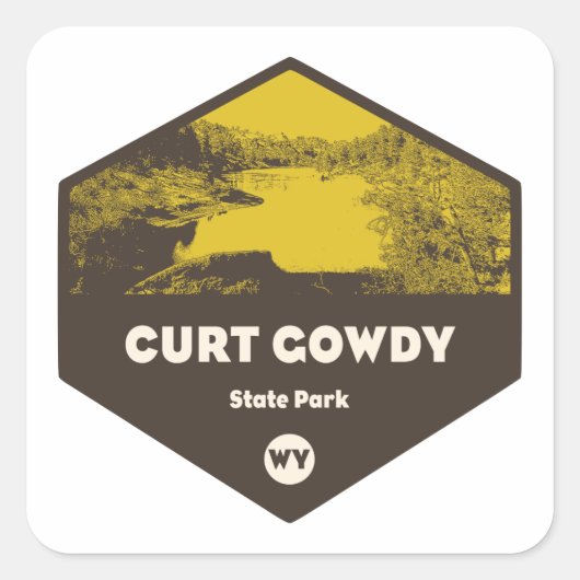 Sticker Carré Curt Gowdy State Park Wyoming (Devant)