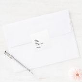 Sticker Carré Custom 40th Birthday Funny Museum Label Chic (Enveloppe)