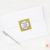 Sticker Carré Custom Business Logo Branded Gold (Enveloppe)