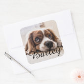 Sticker Carré Custom Dog Name Design – Personalized Dog Lover Gi (Enveloppe)