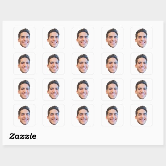 Sticker Carré Custom Face Stickers, Personalized Face, Photo (Feuille)