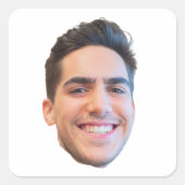 Sticker Carré Custom Face Stickers, Personalized Face, Photo (Devant)