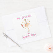 Sticker Carré Custom Girls Nutcracker Ballet cadeau de Noël (Enveloppe)