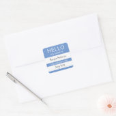 Sticker Carré Custom HELLO Mon Nom Pronouns Est Un Badge (Enveloppe)