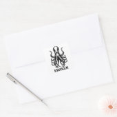 Sticker Carré Custom Kraken Octopus Squid Name Personalized (Enveloppe)