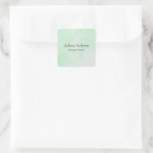Sticker Carré Custom name green watercolor (Sac)