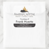 Sticker Carré CUSTOM Real Estate avec l'aimable autorisation de (Sac)