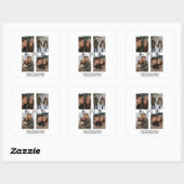 Sticker Carré Custom Valentine Photo Collage Candle Label (Feuille)