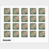 Sticker Carré Custom White Motivation Vous me manquez en disant (Feuille)