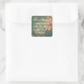 Sticker Carré Custom White Motivation Vous me manquez en disant (Sac)