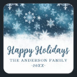 Sticker Carré Custom Winter Wonderland Snowflake White Christmas<br><div class="desc">Ajoutez une touche de magie hivernale à vos cadeaux et décorations de vacances avec notre Sticker Custom Winter Wonderland Snowflake. Cet autocollant carré présente des flocons de neige délicats sur un arrière - plan blanc immaculé, créant un accent fantaisiste et festif. Personnalisez-le avec votre propre message ou nom personnalisé, rendant...</div>