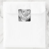 Sticker Carré Customisez votre photo noir blanc (Sac)