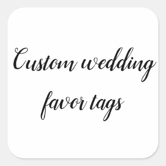 Sticker Carré Customisez votre propre faveur de mariage (Devant)