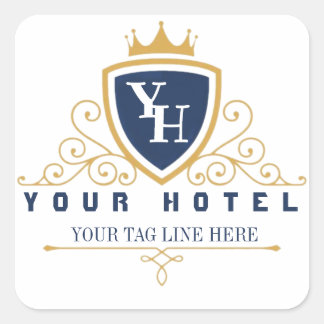 Sticker Carré Customize Luxury hotel business company restaurant