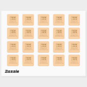 Sticker Carré Customized Your Logo Stylish Minimal Business logo (Feuille)