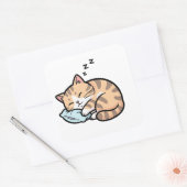Sticker Carré Cute Animal Kawaii Cat (Enveloppe)