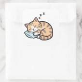 Sticker Carré Cute Animal Kawaii Cat (Sac)