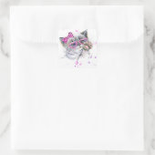 Sticker Carré Cute Aquarelle Kitten (Sac)