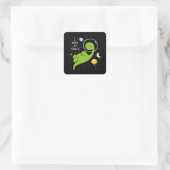 Sticker Carré Cute astronaute dino (Sac)
