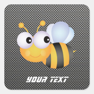 Sticker Carré Cute Bee; Sleek