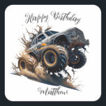 Sticker Carré Cute Blue Brown Race Monster Camion Enfants Annive<br><div class="desc">Ressentez la puissance de Monster Trucks avec nos chevaliers d'anniversaire Monster Monster Brown Race Cute! Cet autocollant de course ajoute une touche de vitesse à votre fête d'anniversaire sur le thème du monstre camion. C'est l'ajout parfait à vos cadeaux d'anniversaire. Ses couleurs lui donnent un air accrocheur qui ne manquera...</div>
