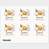 Sticker Carré Cute Boo Citrouille Spooktacular Halloween Bash Pa (Feuille)