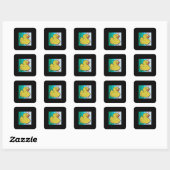 Sticker Carré Cute Canard (Feuille)