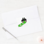 Sticker Carré Cute Caterpillar (Enveloppe)