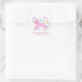 Sticker Carré Cute Caticorn | Merci d'anniversaire magique (Sac)